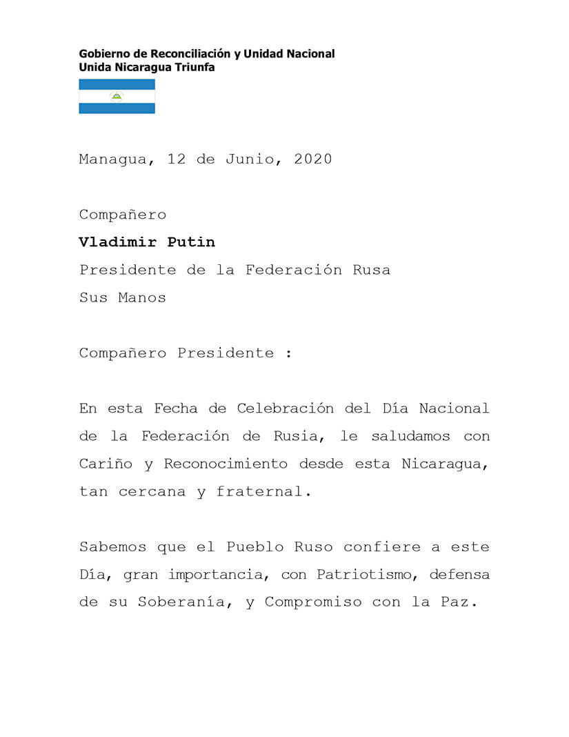 mensaje-nicaragua-rusia-dia-nacional-federacino-rusia